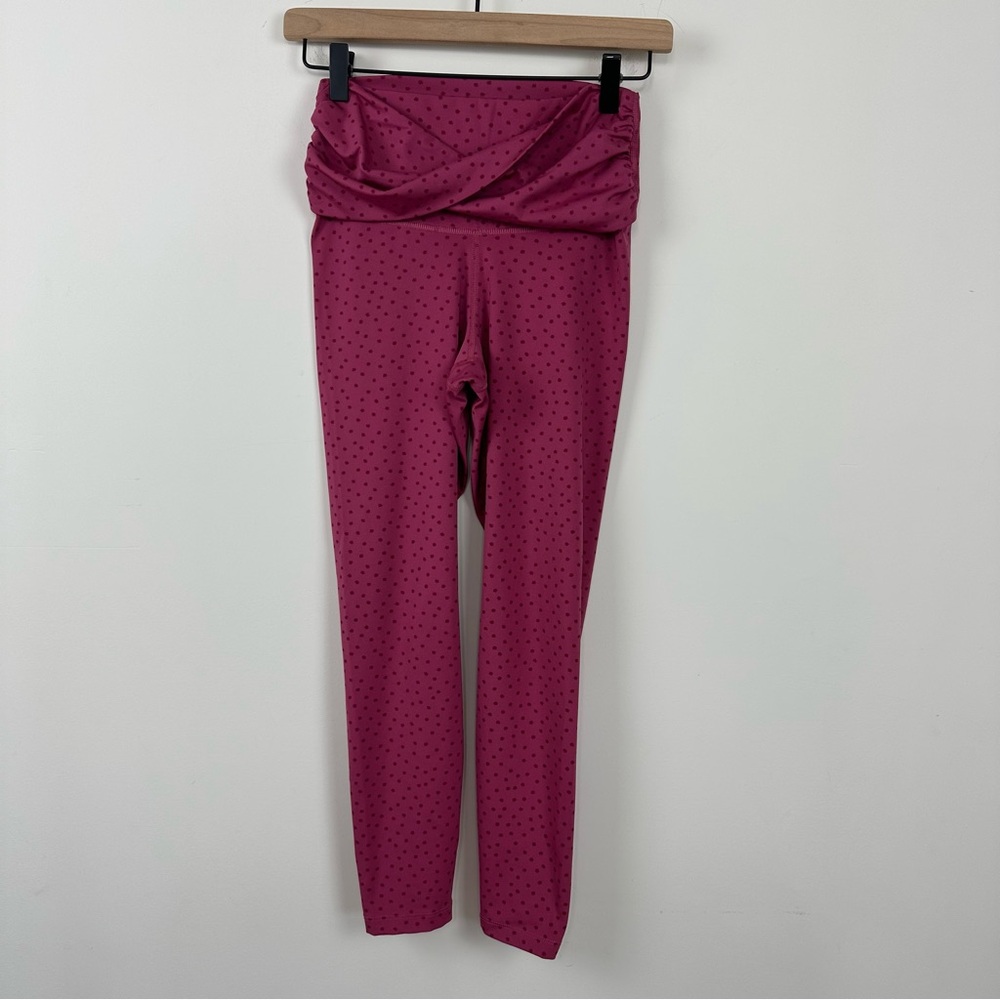 Nike Pink Polka Dot 7/8 Leggings Yoga Pants, S